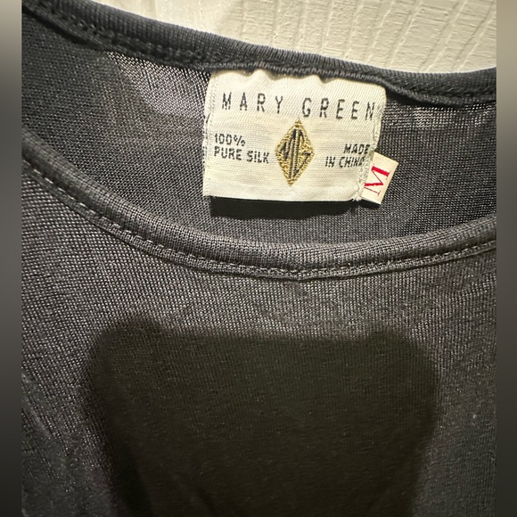 100% Pure Silk Black Tank Top Vintage M - Picture 3 of 4